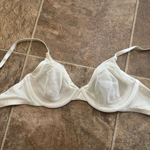 Skims Cotton Jersey T-shirt Bra Bone Size 34DD - Picture 10 of 11